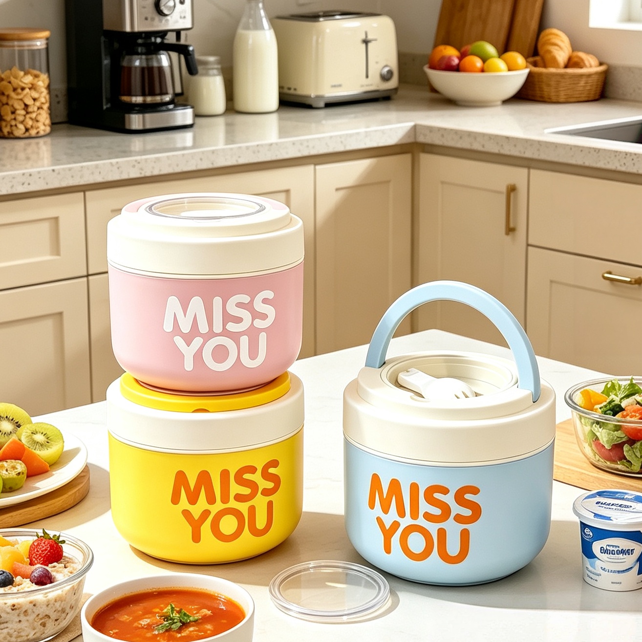 Food Storage Meals - 304 Paslanmaz Çelik Yalıtımlı Kahvaltı Kabı,