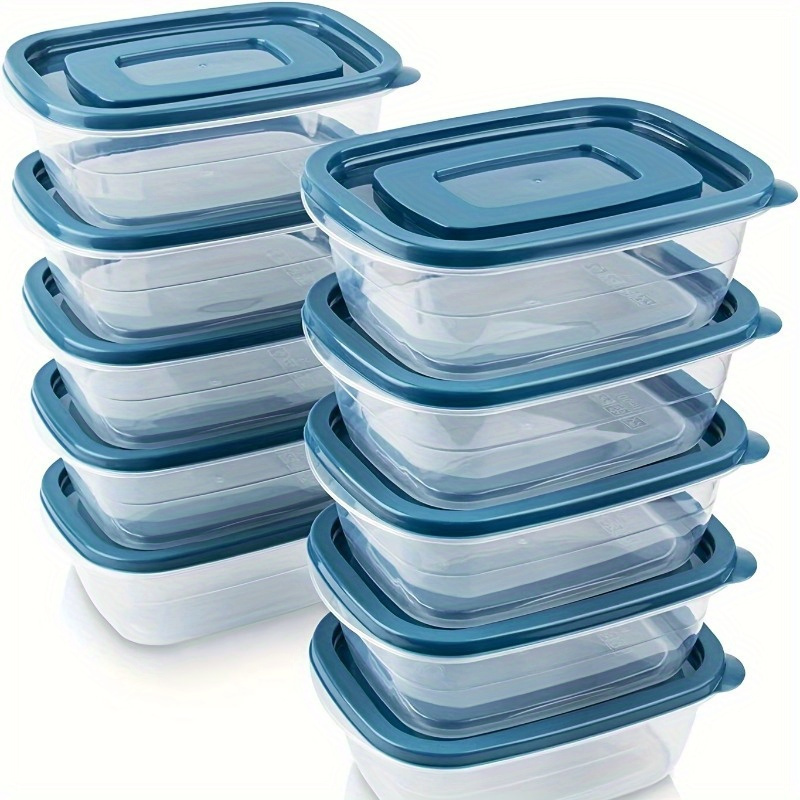 Food Storage Meals - 6'lı Şeffaf İstiflenebilir Plastik Gıda Saklama