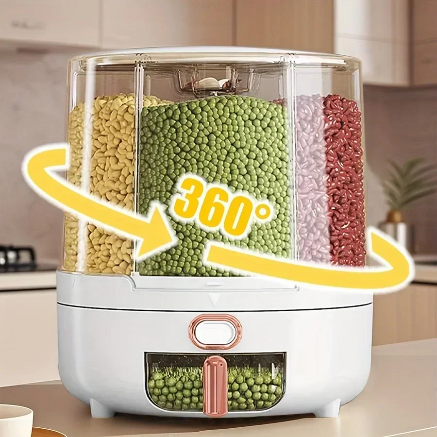 Food Storage Meals - 6 Bölmeli 360 ° Döner Hava