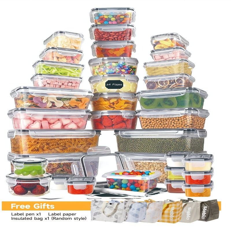 Food Storage Labels - 48 Parça BPA İçermeyen Gıda Saklama