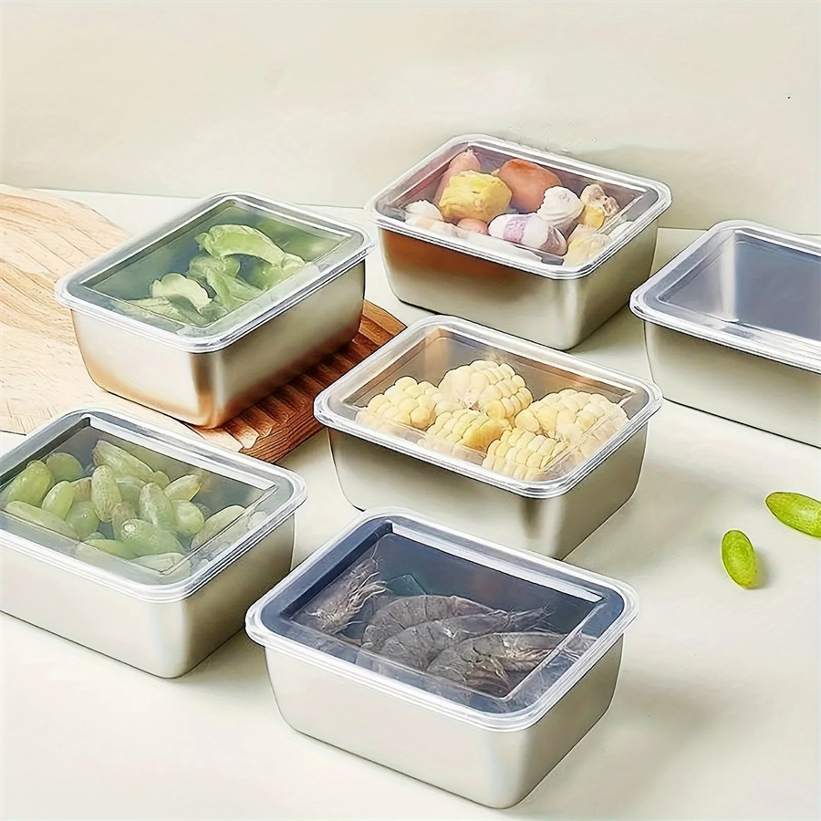 Food Storage Oven Safe - 1/3/5 adet paslanmaz çelik gıda saklama